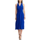 Women's Chaps Knot-front Halter Dress, Size: Xl, Blue
