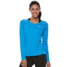 Women's Nike Dry Miler Long Sleeve Running Top, Size: Medium, Brt Blue