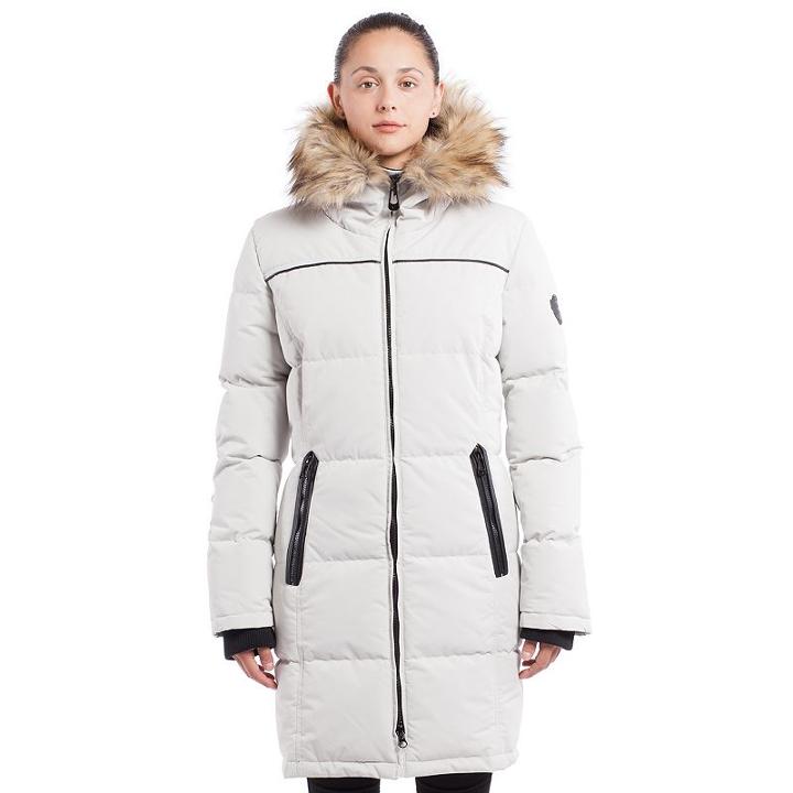 Women's Noize Hooded Puffer Walker Jacket, Size: Small, Light Grey