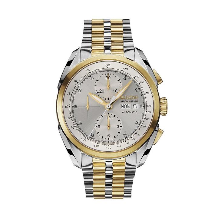Bulova Men's Accu Swiss Automatic Stainless Steel Watch, Multicolor