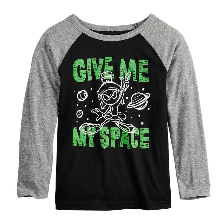 Boys 4-12 Jumping Beans&reg; Marvin The Martian Give Me My Space Raglan Graphic Tee, Size: 10, Grey (charcoal)