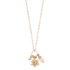Lc Lauren Conrad Flower Cluster Pendant Necklace, Women's, Light Pink
