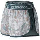 Women's New Balance Accelerate Printed 2.5 Running Shorts, Size: Medium, Light Pink