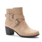 Croft & Barrow&reg; Bertha Women's Ortholite Ankle Boots, Size: 7.5 Wide, Lt Beige