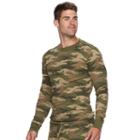 Men's Croft & Barrow&reg; Classic-fit Camo Thermal Crewneck Tee, Size: Xl, Dark Green