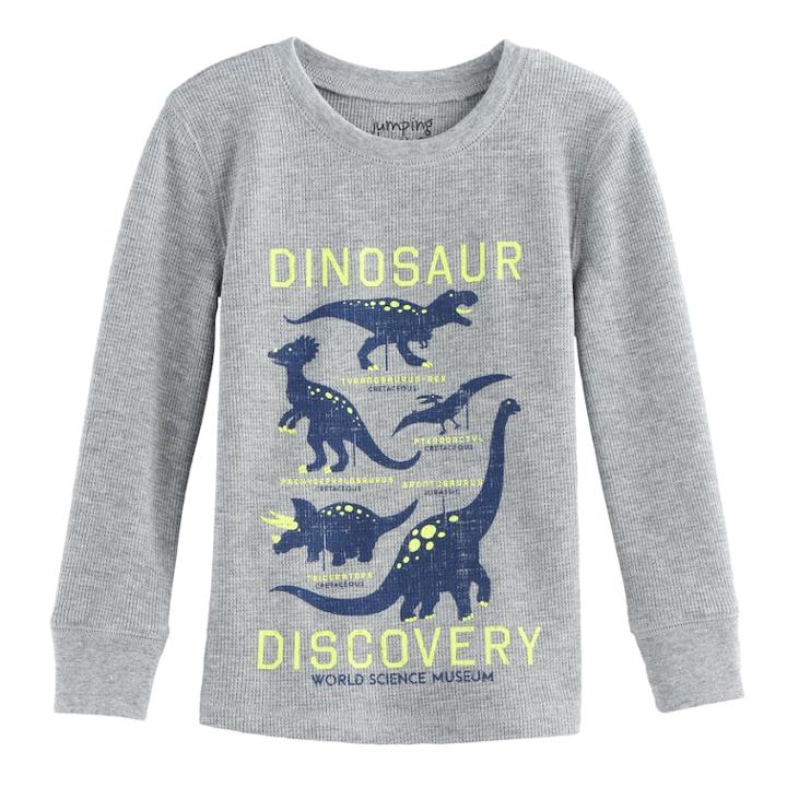 Boys 4-10 Jumping Beans&reg; Thermal Tee, Size: 10, Med Grey
