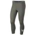 Women's Nike Classic Club Swoosh Capri Leggings, Size: Xl, Grey