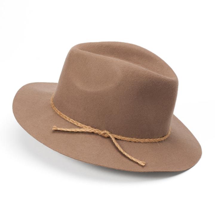 Women's Wool Braided Jute Panama Hat, Beig/green (beig/khaki)