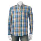 Men's Michael Brandon Southern Vintage Green Plaid Button-down Shirt, Size: Large