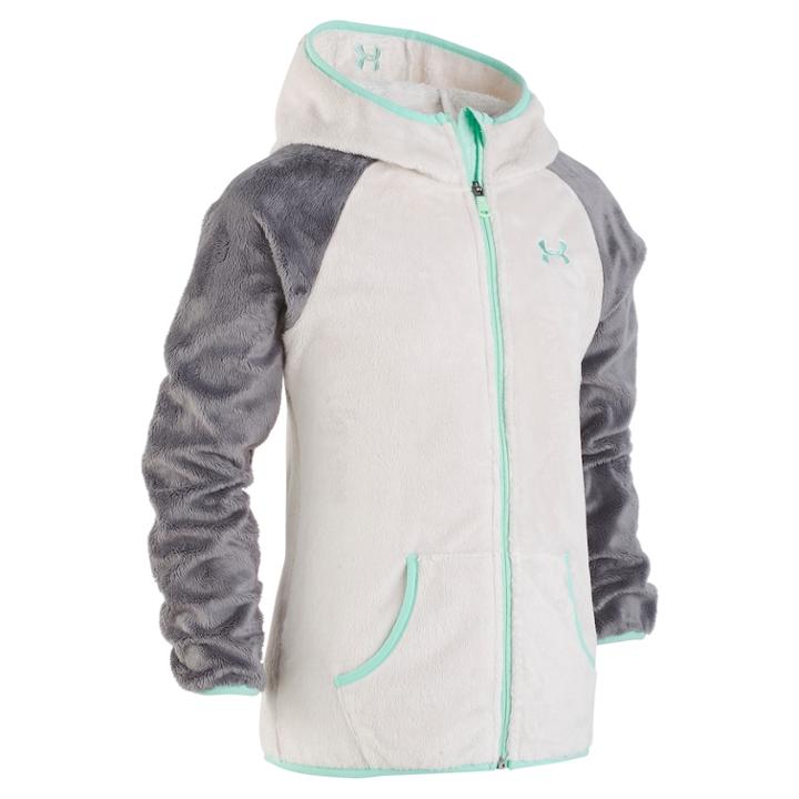 Girls 7-20 Under Armour Cozy Hooded Fleece Lightweight Jacket, Size: 14-16, Oxford