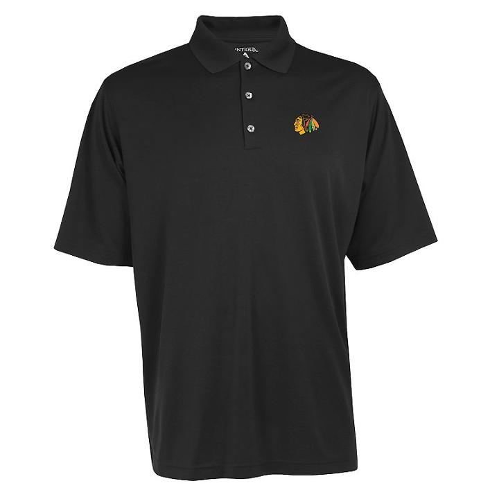 Men's Chicago Blackhawks Exceed Performance Polo, Size: Large, Black