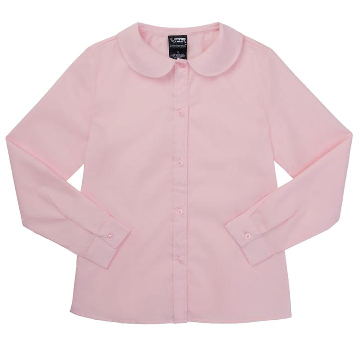 Girls 7-20 French Toast School Uniform Peter Pan Collar Blouse, Size: 7, Pink