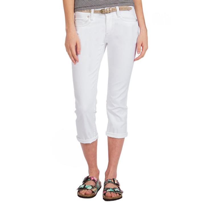 Juniors' Unionbay Winnie Stretch Twill Capris, Girl's, Size: 11, White