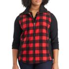 Plus Size Chaps Buffalo Check Fleece Vest, Women's, Size: 3xl, Red