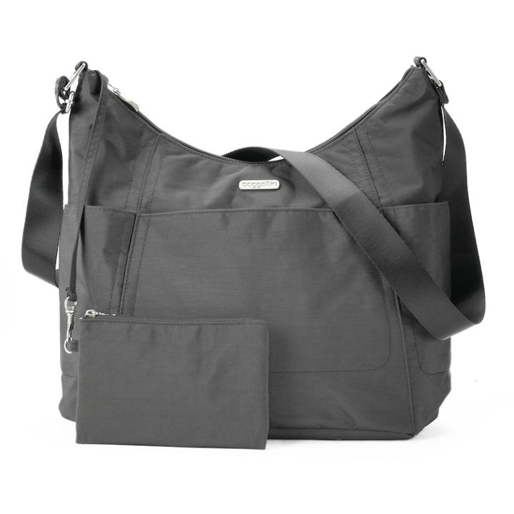 Women's Baggallini Hobo Crossbody Bag, Dark Grey