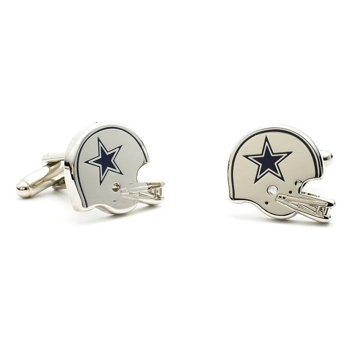 Dallas Cowboys Retro Helmet Cuff Links, Men's, Grey