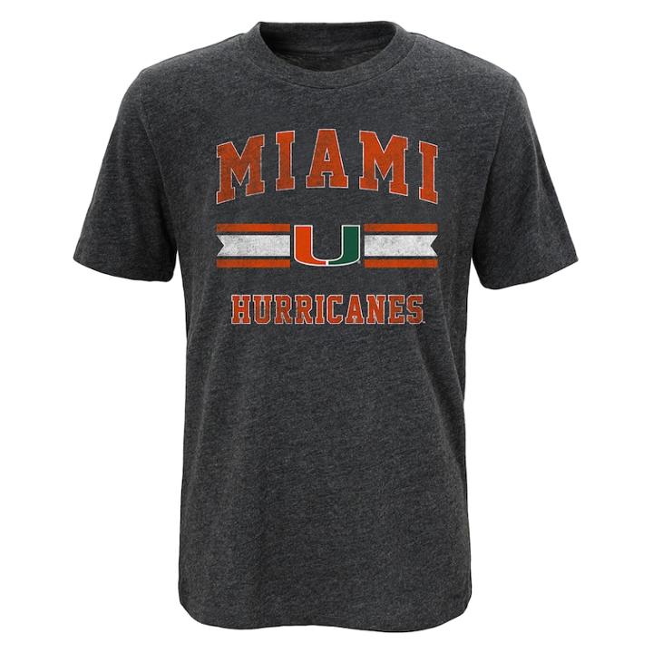 Boys 4-18 Miami Hurricanes Player Pride Tee, Size: 12-14, Grey
