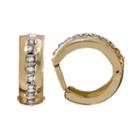 Diamond Fascination 14k Gold Diamond Accent U-hoop Earrings, Women's, White