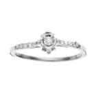 Sterling Silver 1/6 Carat T.w. Diamond Promise Ring, Women's, Size: 9, White