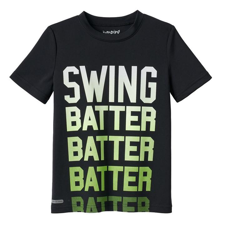 Boys 4-10 Jumping Beans&reg; Play Cool Performance Sporty Graphic Tee, Boy's, Size: 5, Black