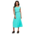 Women's Nina Leonard Scoopneck A-line Dress, Size: Small, Med Grey