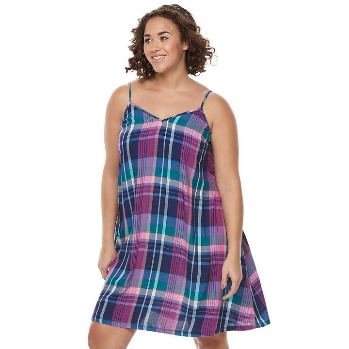 Juniors' Plus Size So&reg; Print Swing Dress, Girl's, Size: 3xl, Blue