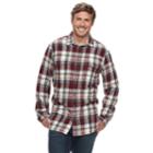 Big & Tall Sonoma Goods For Life&trade; Modern-fit Supersoft Flannel Button-down Shirt, Men's, Size: 4xb, Dark Pink