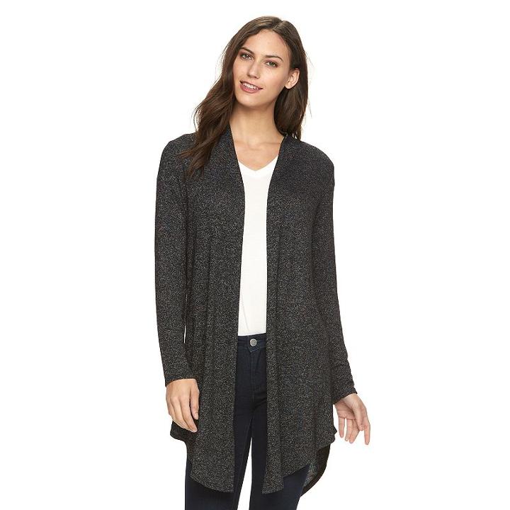 Women's Apt. 9&reg; Split Back Cardigan, Size: Small, Oxford