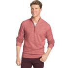 Big & Tall Izod Classic-fit Marled Quarter-zip Sweater, Men's, Size: 2xb, Red Other