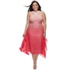 Plus Size Jennifer Lopez Crossover-neck Chiffon Dress, Women's, Size: 1xl, Pink