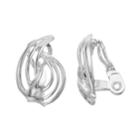Napier Geometric Nickel Free Clip-on Earrings, Women's, Silver