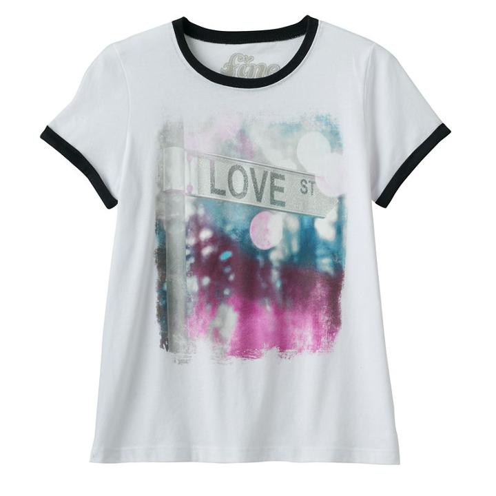 Girls 7-16 Love St. Photoreal Graphic Tee, Girl's, Size: Small, Ovrfl Oth