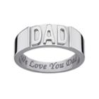 Sweet Sentiments Stainless Steel Dad Band - Men, Size: 10, Grey