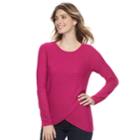 Women's Croft & Barrow&reg; Tulip Hem Sweater, Size: Medium, Med Pink