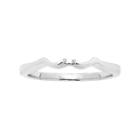 14k White Gold Shadow Wedding Ring, Women's, Size: 8.50