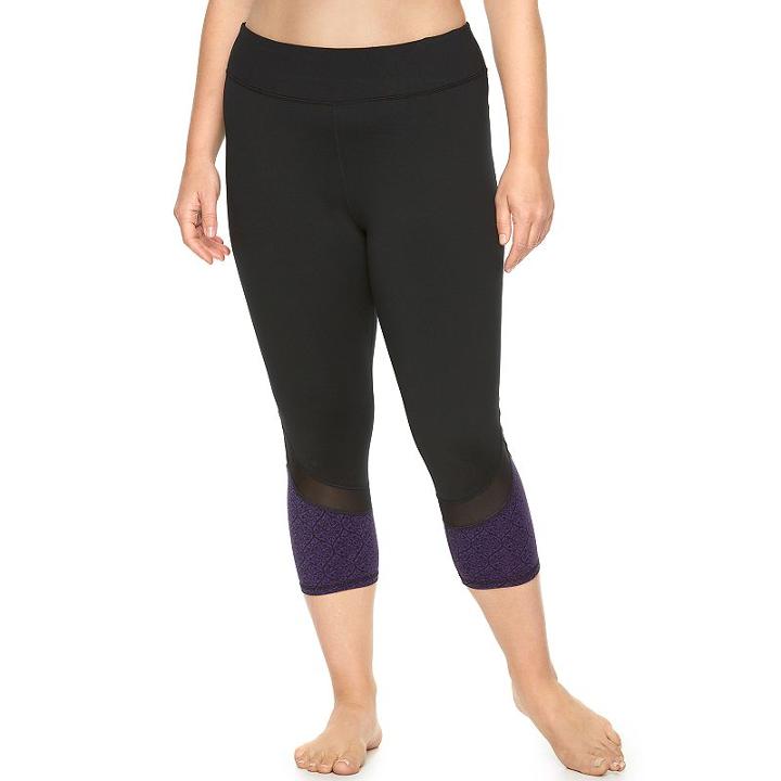 Plus Size Gaiam Om Yoga Capris, Women's, Size: 1xl, Beige Over