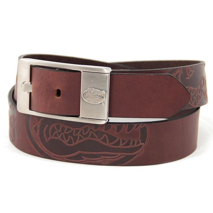 Men's Florida Gators Brandish Leather Belt, Size: 36, Brown