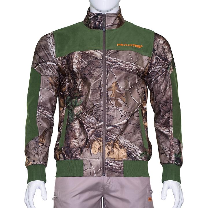 Men's Earthletics Camo Bonded Microfleece Jacket, Size: Large, Green