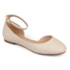 Journee Collection Astley Women's D'orsay Flats, Size: 11 Wide, Lt Beige