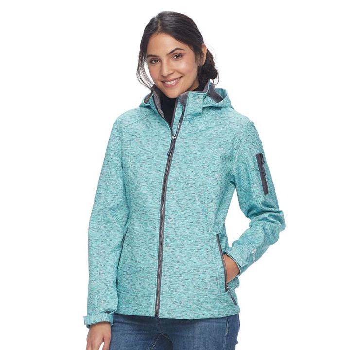 Women's Free Country Hooded Soft Shell Jacket, Size: Small, Light Blue