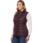 Plus Size Heat Keep Packable Puffer Vest, Women's, Size: 3xl, Lt Purple