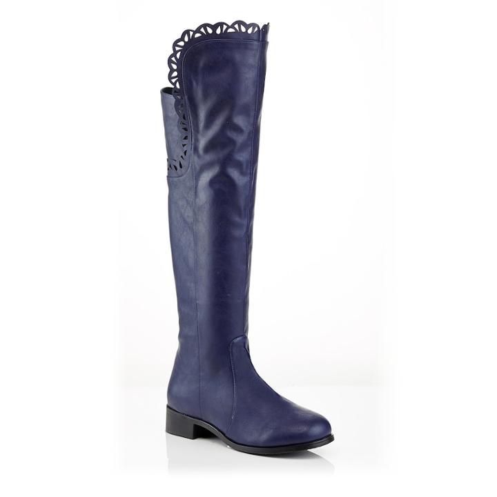 Henry Ferrera Marina Women's Knee High Boots, Size: Medium (8.5), Blue