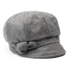 Women's Betmar Adele Knotted Bow Newsboy Hat, Grey
