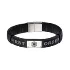 Star Wars: Episode Vii The Force Awakens Men's First Order Leather Bracelet, Size: 8.5, Grey