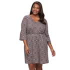 Plus Size Kate And Sam Medallian Dress, Women's, Size: 3xl, Red Overfl