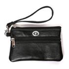 Georgia Bulldogs Leather Wristlet, Women's, Black