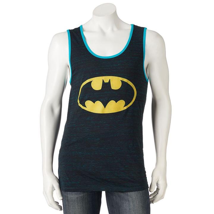 Men's Dc Comics Batman Tank Top, Size: Xxl, Black