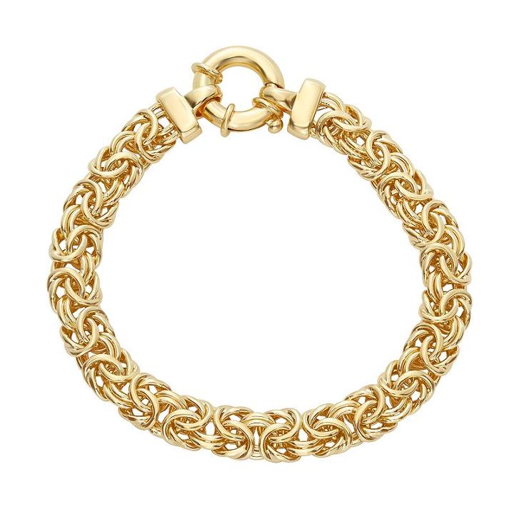 Sterling Silver 8 In. Byzantine Chain Bracelet, Women's, Size: 8, Yellow