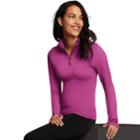 Women's Maidenform Seamless Half-zip Pullover Top, Size: Medium, Dark Pink
