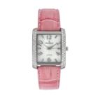 Peugeot Women's Crystal Pink Leather Watch - 325pk